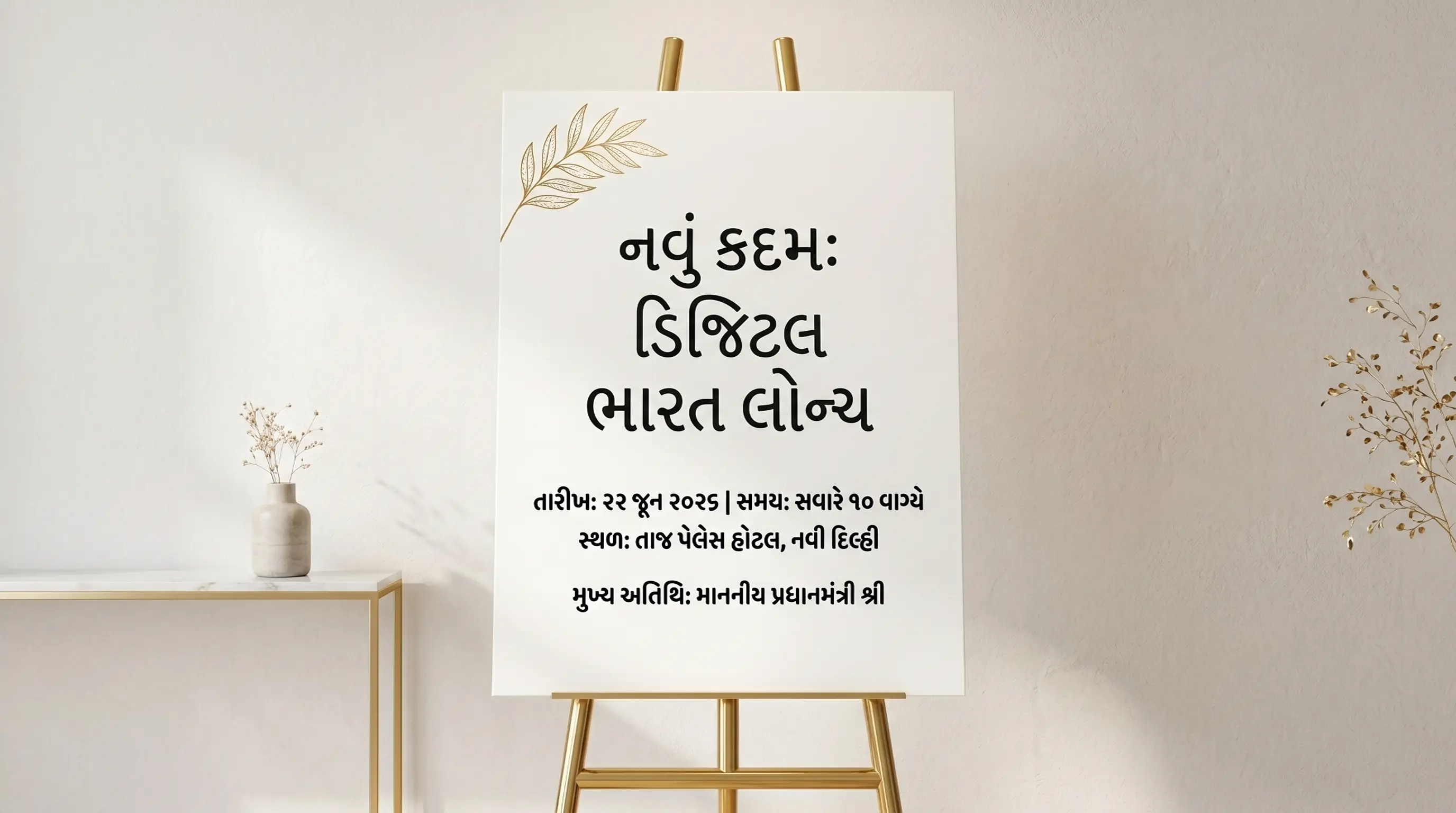 Gujarati font style generator text specimen showing multiple calligraphy fonts