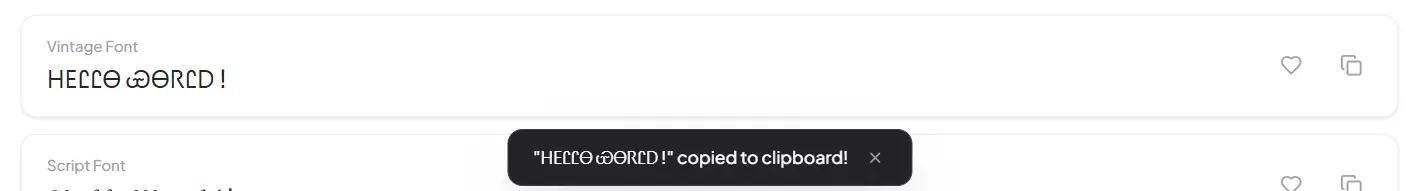 Step 3 - Copy and paste your styled font